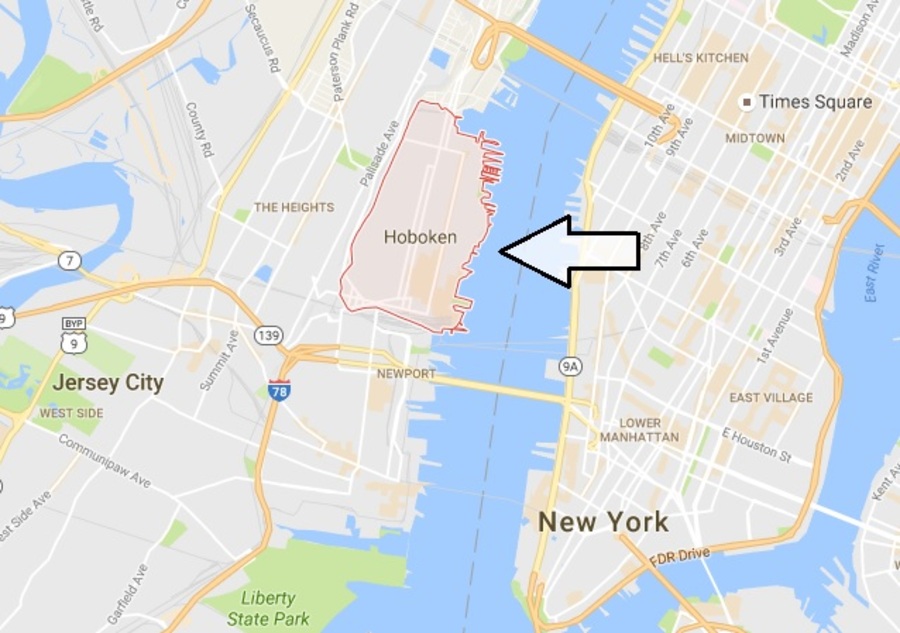 Mappa Hoboken (da Google Maps) © Ansa