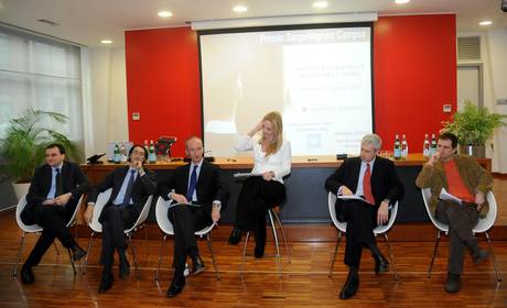Un momento della presentazione della ricerca presso la sede della Sanpellegrino a Milano