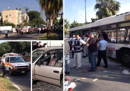 Colpito bus a Tel Aviv