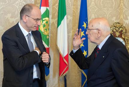 Enrico Letta e Giorgio Napolitano