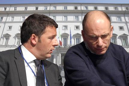 Matteo Renzi ed Enrico Letta