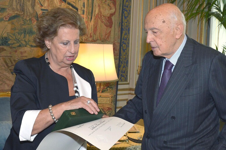 Quirinale: Napolitano consegna onorificenza a Maria Falcone - RIPRODUZIONE RISERVATA