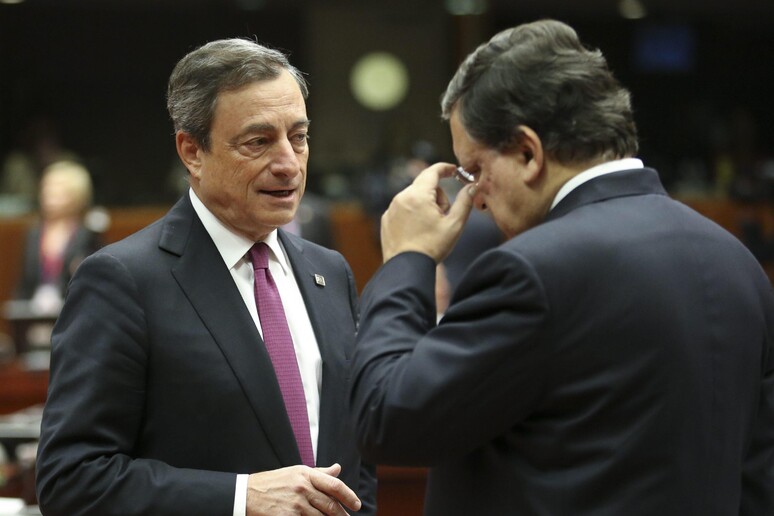 Mario Draghi a colloquio con Jose Manuel Barroso © ANSA/EPA