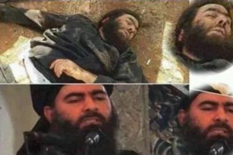 La foto del presunto cadavere di Abu Omar al Baghdadi - RIPRODUZIONE RISERVATA