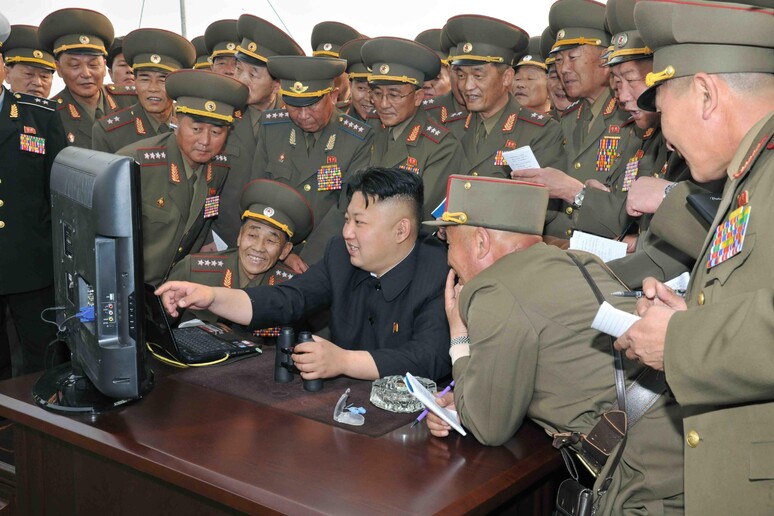 Il leader nordcoreano Kim Jong Un © ANSA/EPA