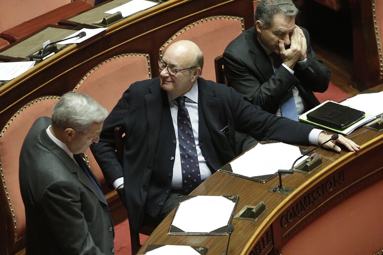 L 'Aula del Senato durante la discussione della manovra Ansa/Giuseppe Lami - RIPRODUZIONE RISERVATA