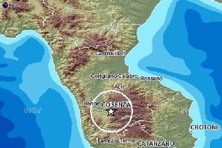 Terremoto in provincia di Cosenza, scossa 4.4 - RIPRODUZIONE RISERVATA