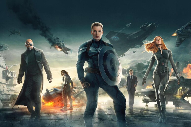Una scena da   'Captain America - The winter Soldier ' - RIPRODUZIONE RISERVATA