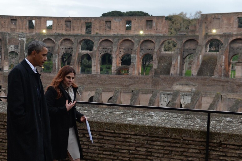 Obama al Colosseo - RIPRODUZIONE RISERVATA