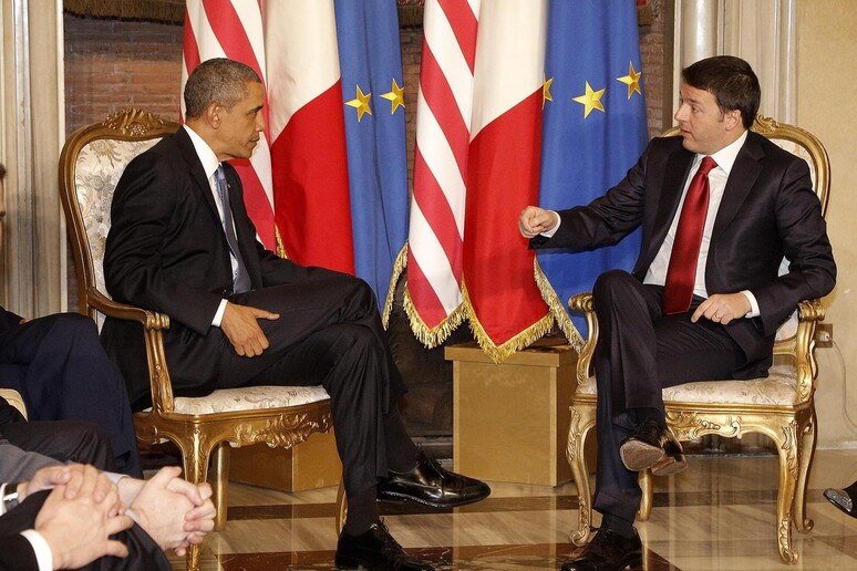L 'incontro tra Barack Obama e Matteo Renzi - RIPRODUZIONE RISERVATA