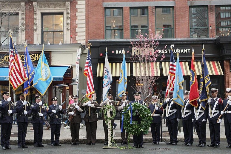 Il primo anniversario dell 'attentato alla maratona di Boston © ANSA/EPA