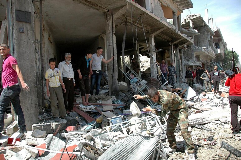 Macerie ad Homs © ANSA/EPA