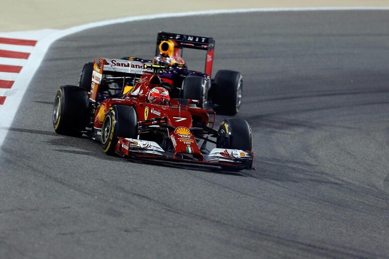 Kimi Raikkonen nelle prove del Gran Premio del Bahrain © ANSA/EPA
