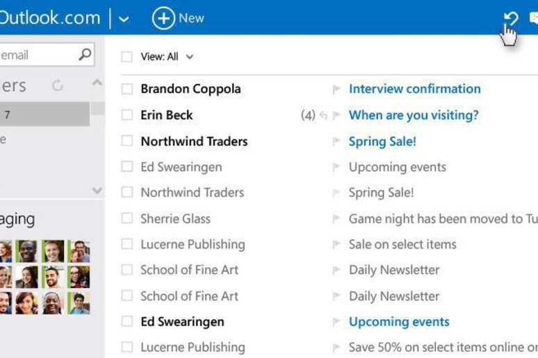 Il nuovo Outlook.com - RIPRODUZIONE RISERVATA