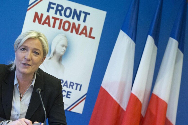 Marine Le Pen alla conferenza stampa post voto © ANSA/EPA