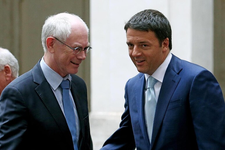 Matteo Renzi e Herman Van Rompuy - RIPRODUZIONE RISERVATA