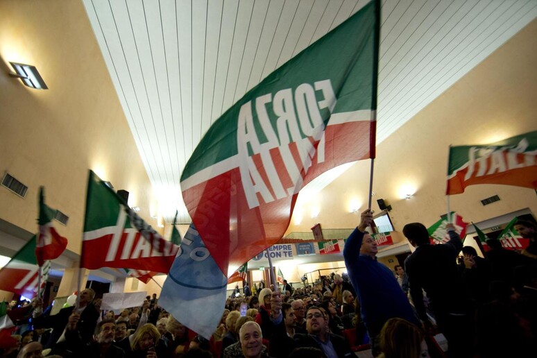 Bandiere di Forza Italia - RIPRODUZIONE RISERVATA