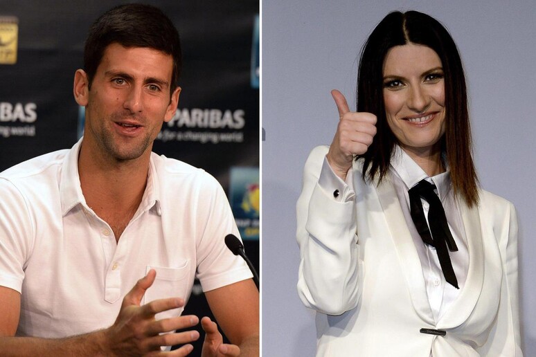 Novak Djokovic e Laura Pausini - RIPRODUZIONE RISERVATA