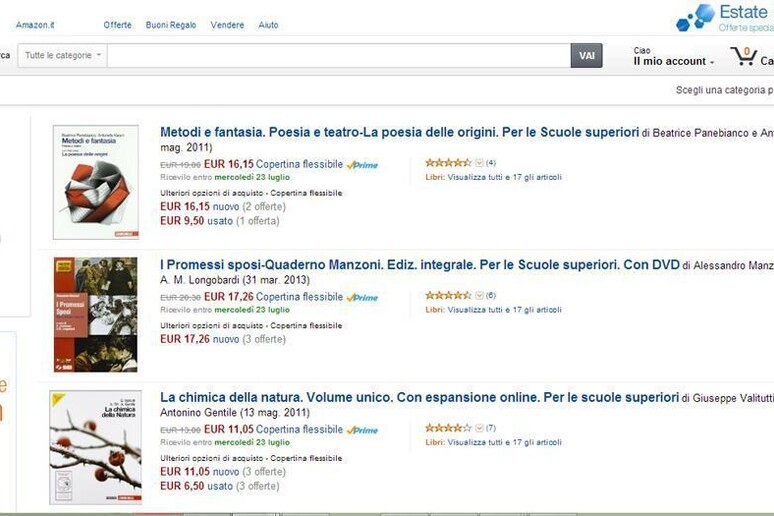 Veneto e Roma top per acquisto web libri scuola - RIPRODUZIONE RISERVATA