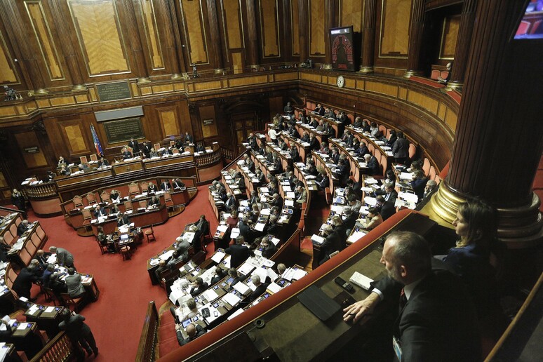 L 'Aula del Senato durante l 'esame dell 'Italicum Ansa/Giuseppe Lami - RIPRODUZIONE RISERVATA