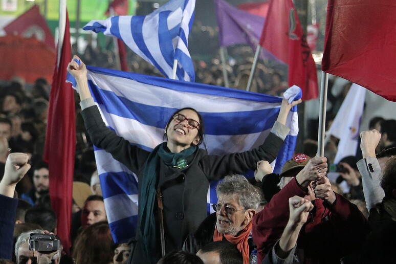 Sostenitori di Tsipras © ANSA/AP