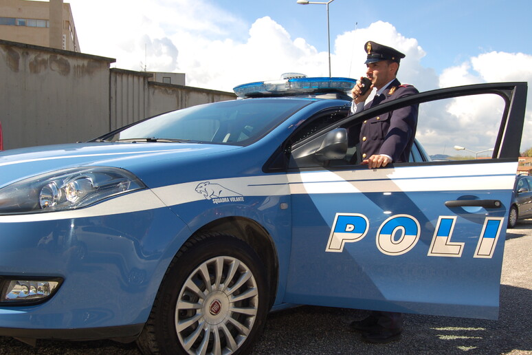 Polizia: l 'auto della volante - RIPRODUZIONE RISERVATA