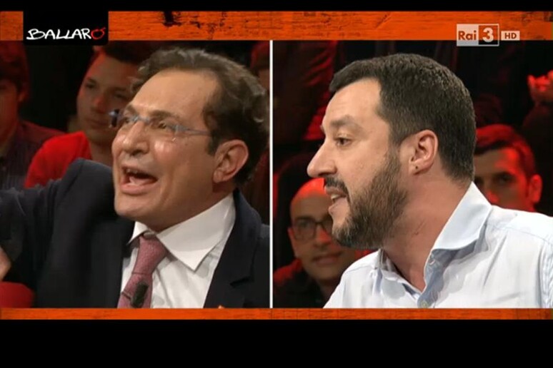 Le immagini dello scontro tra Crocetta e Salvini a Ballaro ' - RIPRODUZIONE RISERVATA