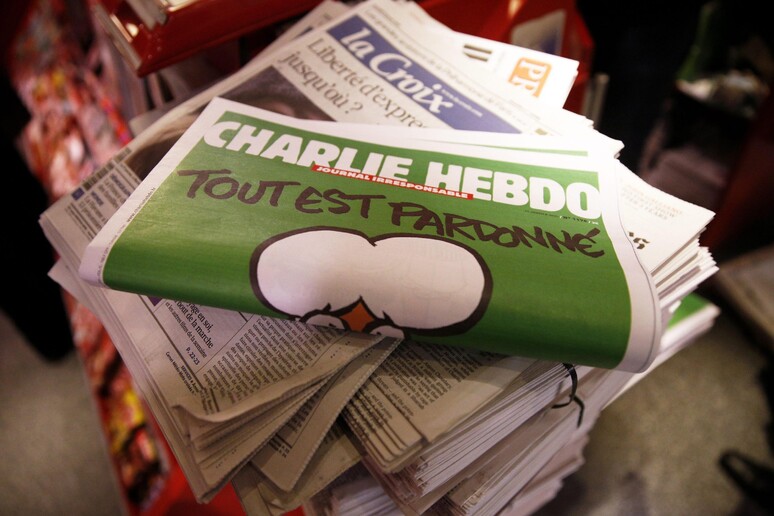 Il numero di Charlie Hebdo stampato dopo la strage del 7 gennaio © ANSA/EPA