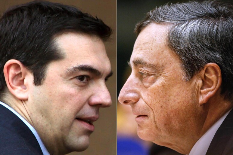 Mario Draghi e Alexis Tsipras - RIPRODUZIONE RISERVATA