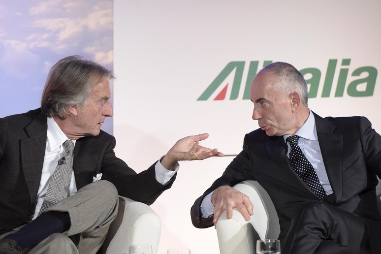 L 'ad di Alitalia Silvano Cassano, a destra, con il presidente della compagnia Luca di Montezemolo - RIPRODUZIONE RISERVATA