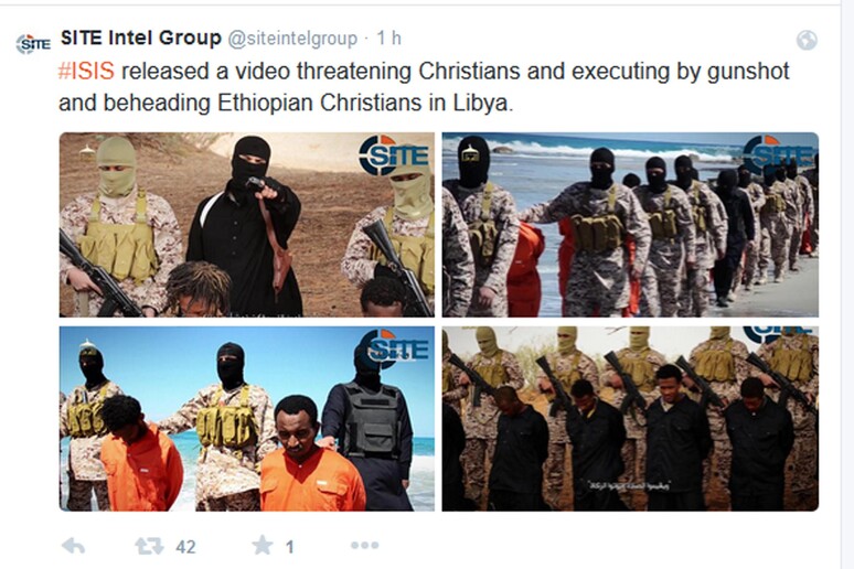 Video Isis, massacro cristiani in Libia - RIPRODUZIONE RISERVATA