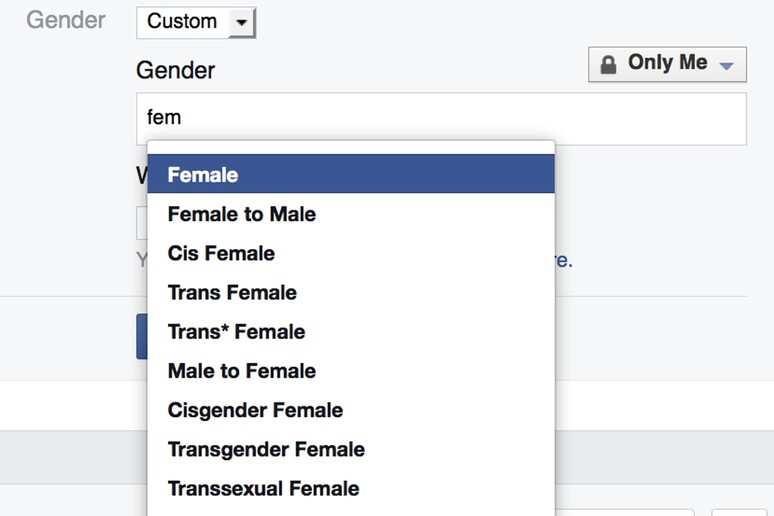 Facebook, si può esprimere la propria identità di genere - RIPRODUZIONE RISERVATA