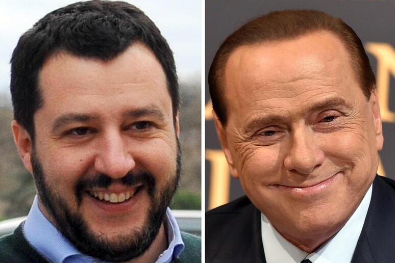 Una combo con Silvio Berlusconi (D) e Matteo Salvini - RIPRODUZIONE RISERVATA