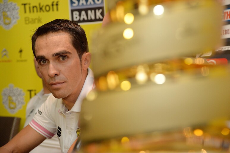 Lo spagnolo Alberto Contador - RIPRODUZIONE RISERVATA