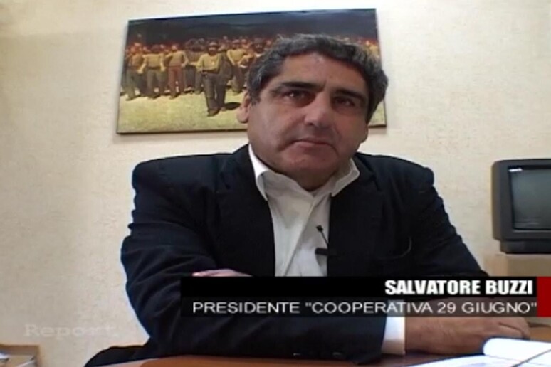 Il fermo immagine tratto dalla trasmissione Rai "Report" mostra Salvatore Buzzi - RIPRODUZIONE RISERVATA
