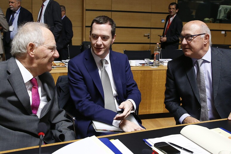 Ministri all 'Ecofin in Luxembourg, Schaeuble, Osborne e  Sapin © ANSA/EPA