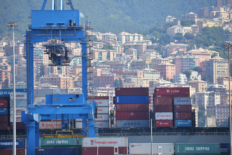 Container nel porto di Genova - RIPRODUZIONE RISERVATA
