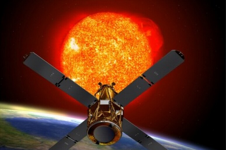 Una rappresentazione artistica dell 'SDO, uno dei telescopi dedicati all 'osservazione del sole (fonte: NASA/SDO). - RIPRODUZIONE RISERVATA