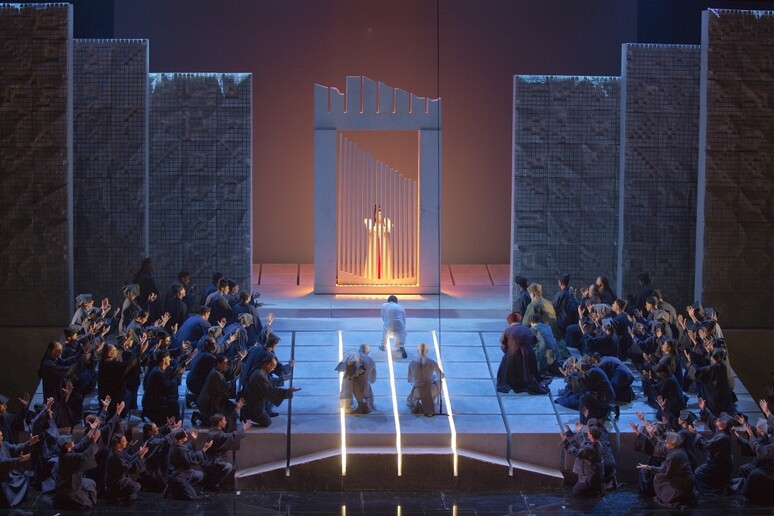 Una scena della Turandot del 2014 (foto di Priamo Tolu) - RIPRODUZIONE RISERVATA