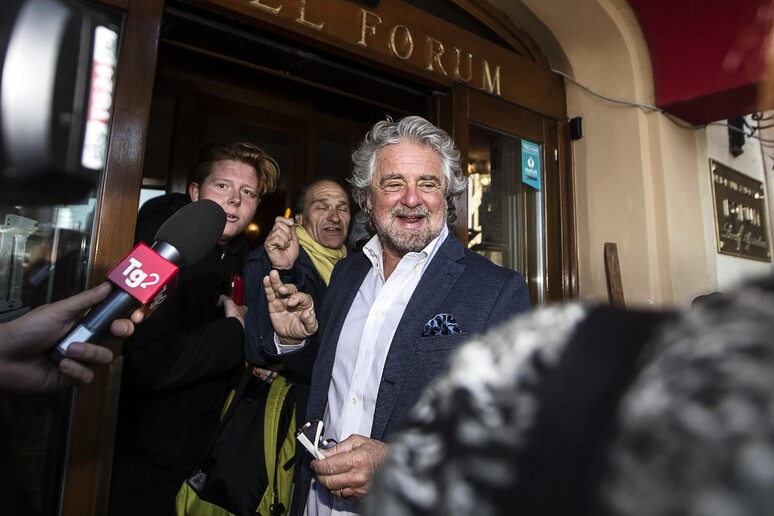 Beppe Grillo nei giorni scorsi a Roma - RIPRODUZIONE RISERVATA