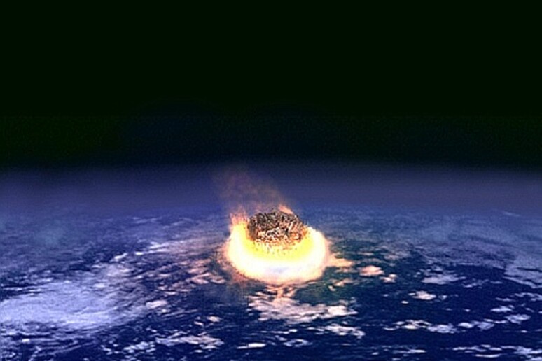 Una rappresentazione artistica dell 'impatto di un asteroide con la Terra (fonte: Fredrik/NASA) - RIPRODUZIONE RISERVATA