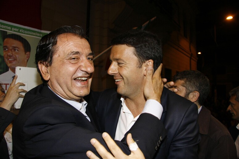 Democratic Party (PD) Barletta Mayor Pasquale Cascella with Premier Matteo Renzi -     ALL RIGHTS RESERVED