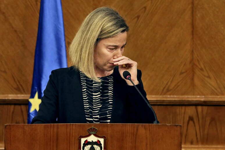 Bruxelles: le lacrime di Federica Mogherini © ANSA/AP