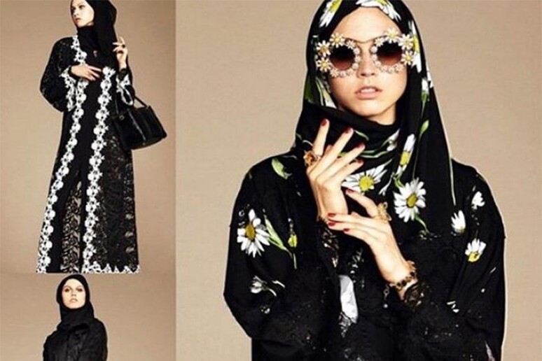Il. velo islamico proposto da Dolce&amp;Gabbana - RIPRODUZIONE RISERVATA