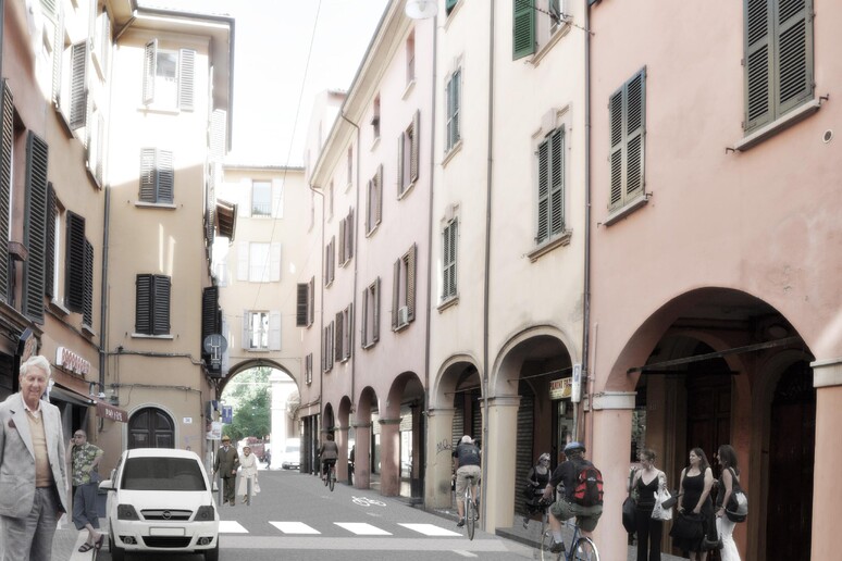 Il progetto per il restyling di via Petroni a Bologna - RIPRODUZIONE RISERVATA