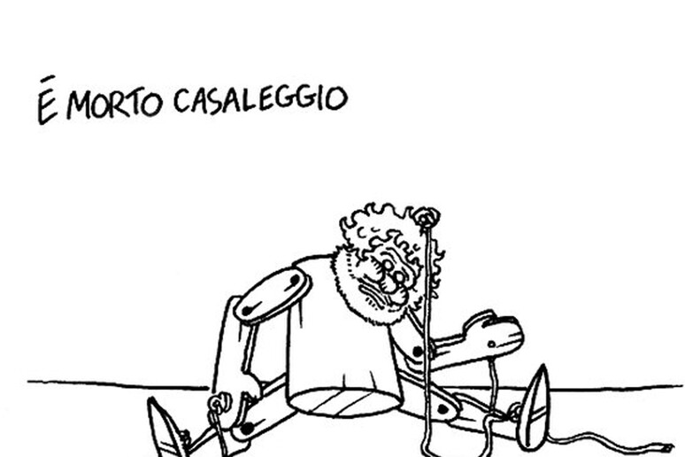 Casaleggio: Grillo burattino, polemiche per vignetta Vauro - RIPRODUZIONE RISERVATA
