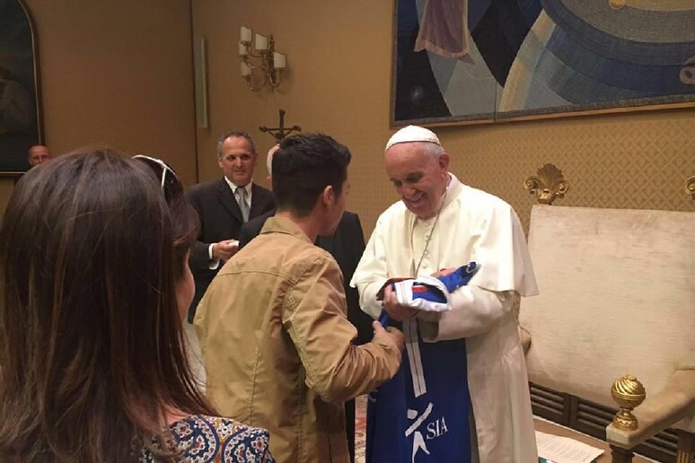 Moreno con Papa Francesco - RIPRODUZIONE RISERVATA