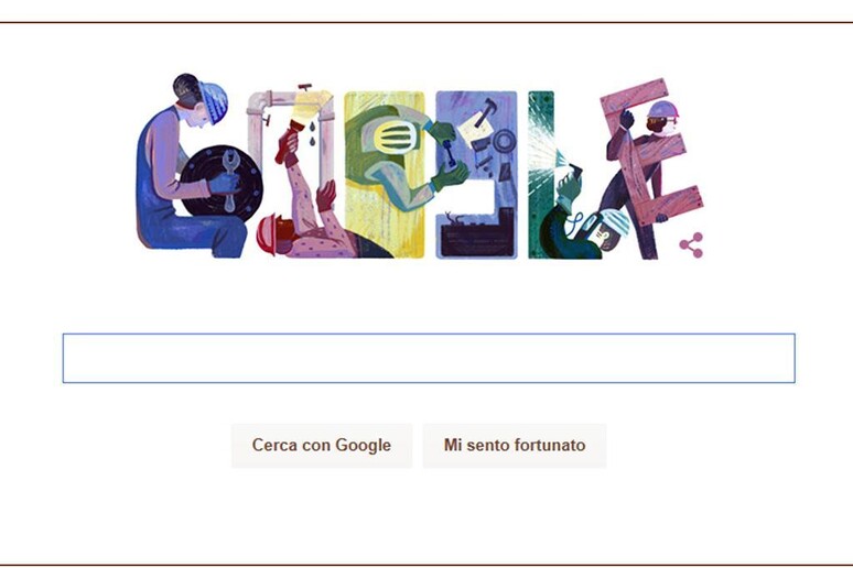 Doodle di Google oggi dedicato ai lavoratori - RIPRODUZIONE RISERVATA