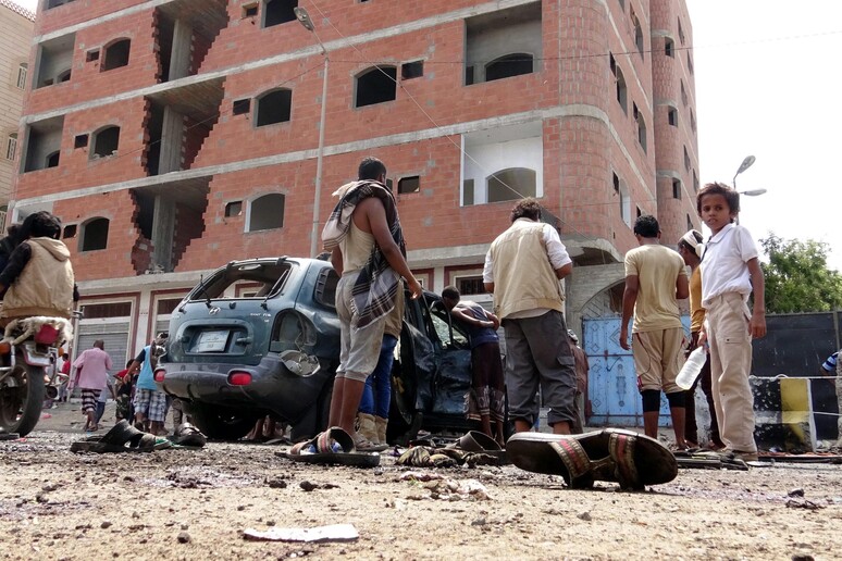 Il luogo dell 'attacco in Yemen © ANSA/EPA