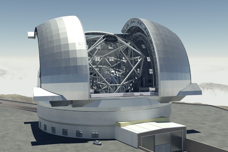 Progetto del super telescopio E-elt (fonte: ESO) - RIPRODUZIONE RISERVATA